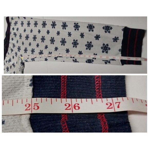 Tommy Hilfiger 2 pc Thermal Medium Womens Pajama Set Snowflakes Read Description - Picture 5 of 16